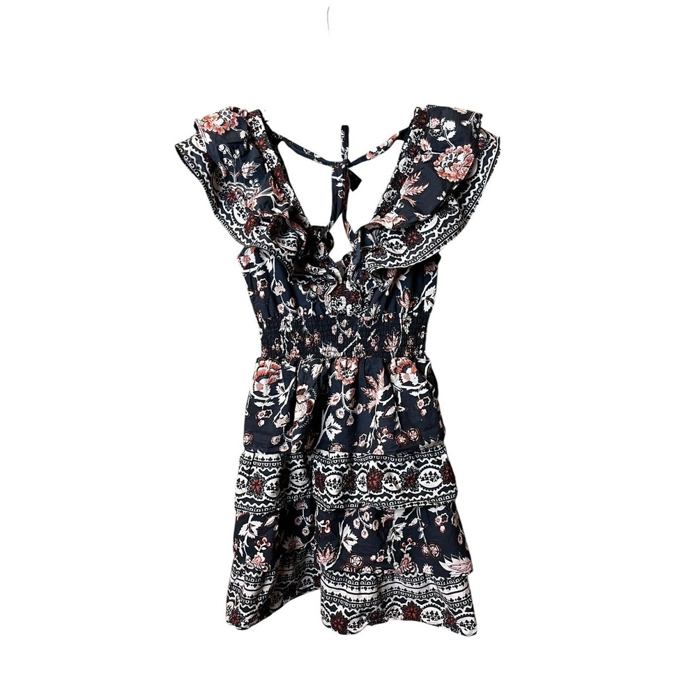 Caroline Constas Devon Dress XS Sleeveless Ruffled A-Line Floral Mini